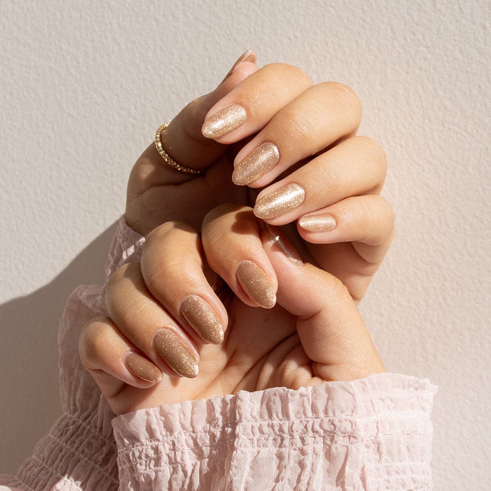 Gelous Champagne Showers gel nail polish swatch - photographed in New Zealand