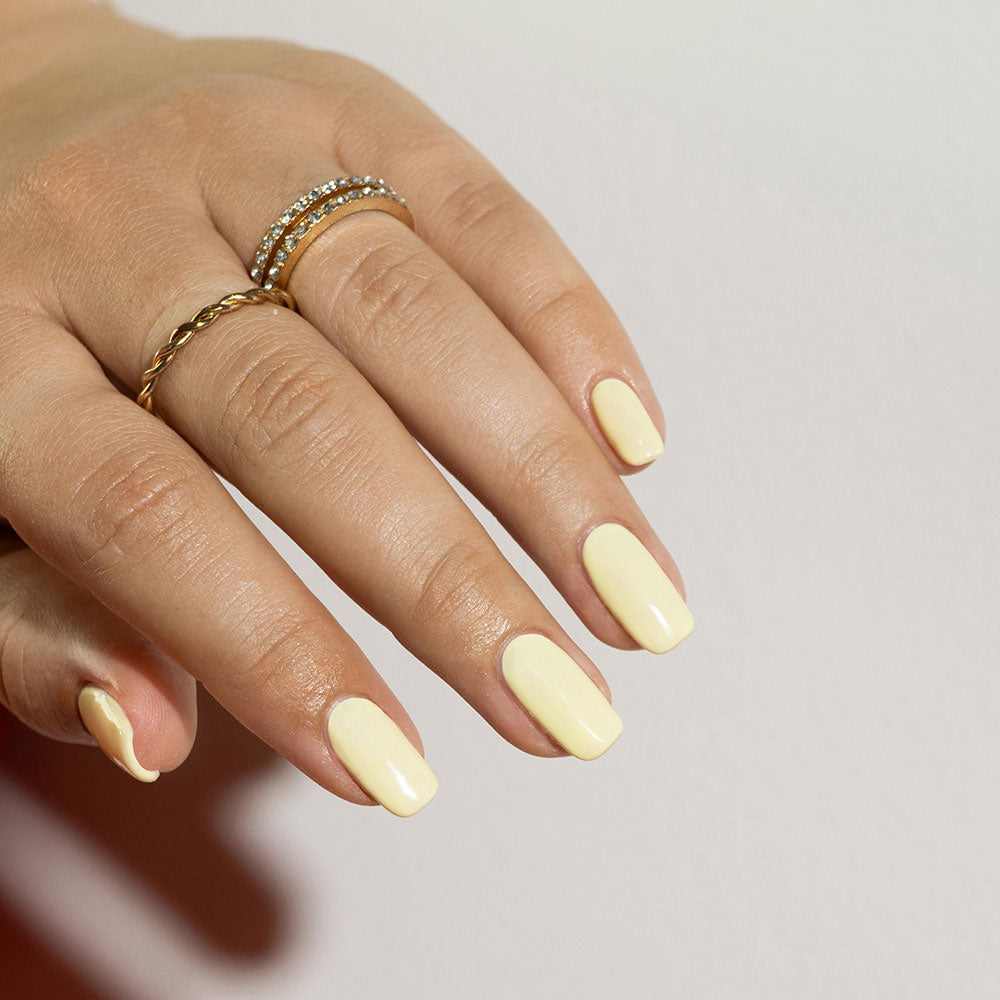 Gelous Custard Cream HEMA & TPO-Free gel nail polish - photographed in New Zealand