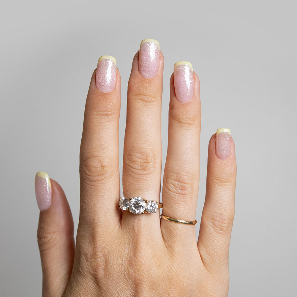 Gelous Custard Cream gel nail polish - photographed in New Zealand on model