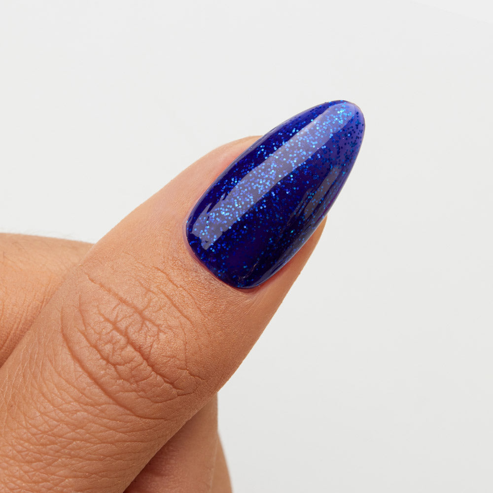 Gelous Deep Blue Sea gel nail polish swatch - photographed in New Zealand