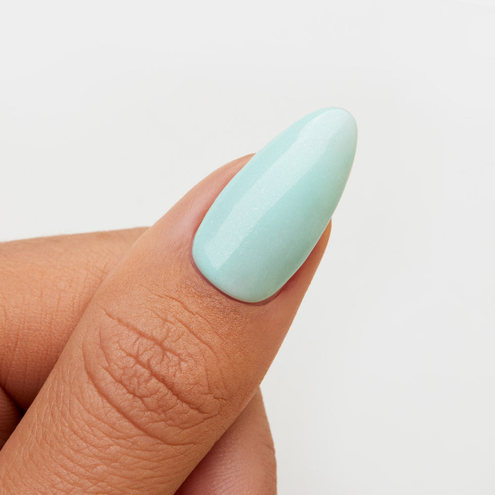 Gelous Excite-Mint gel nail polish swatch - photographed in New Zealand