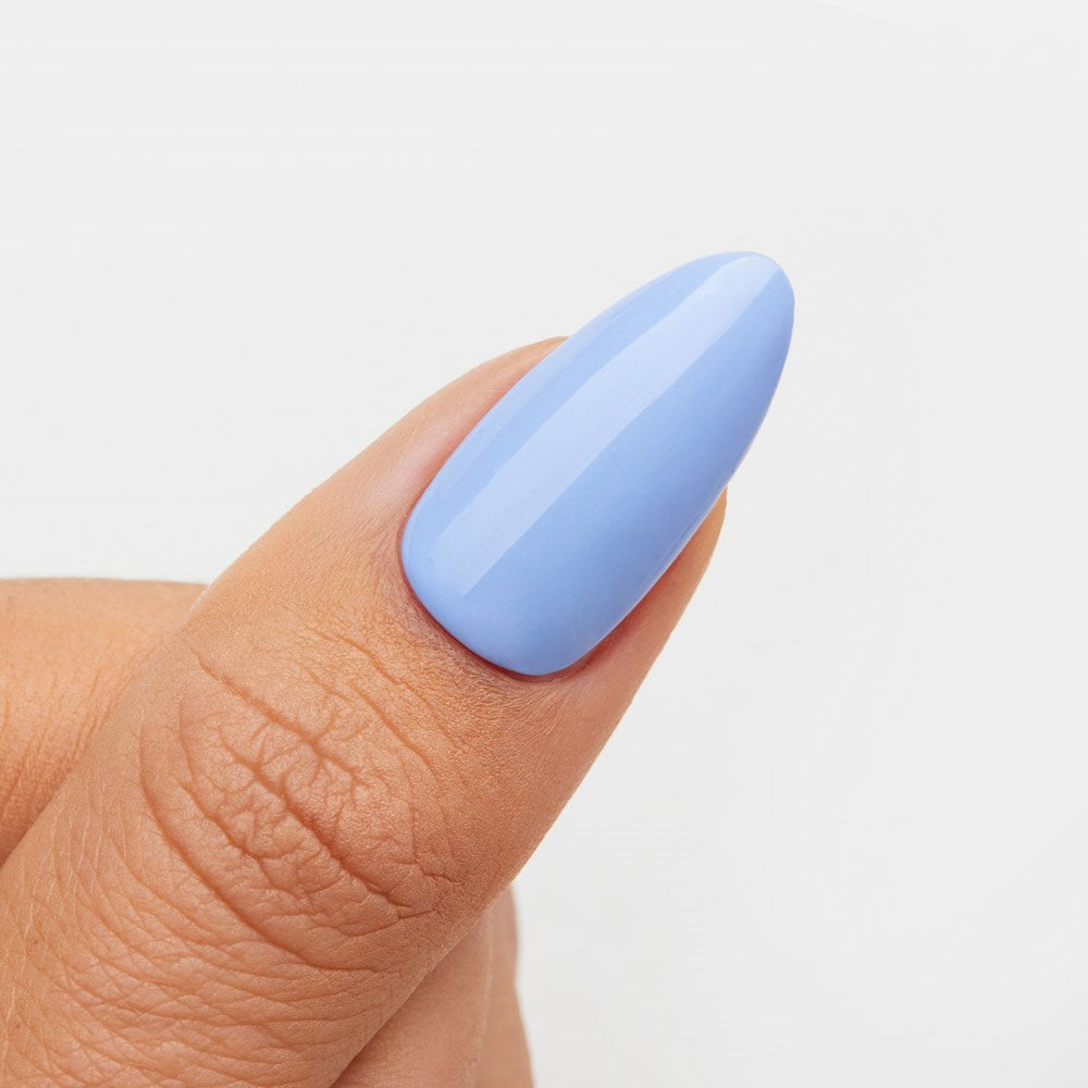 Gelous Forget me Not HEMA & TPO Free gel nail polish swatch - photographed in New Zealand on model