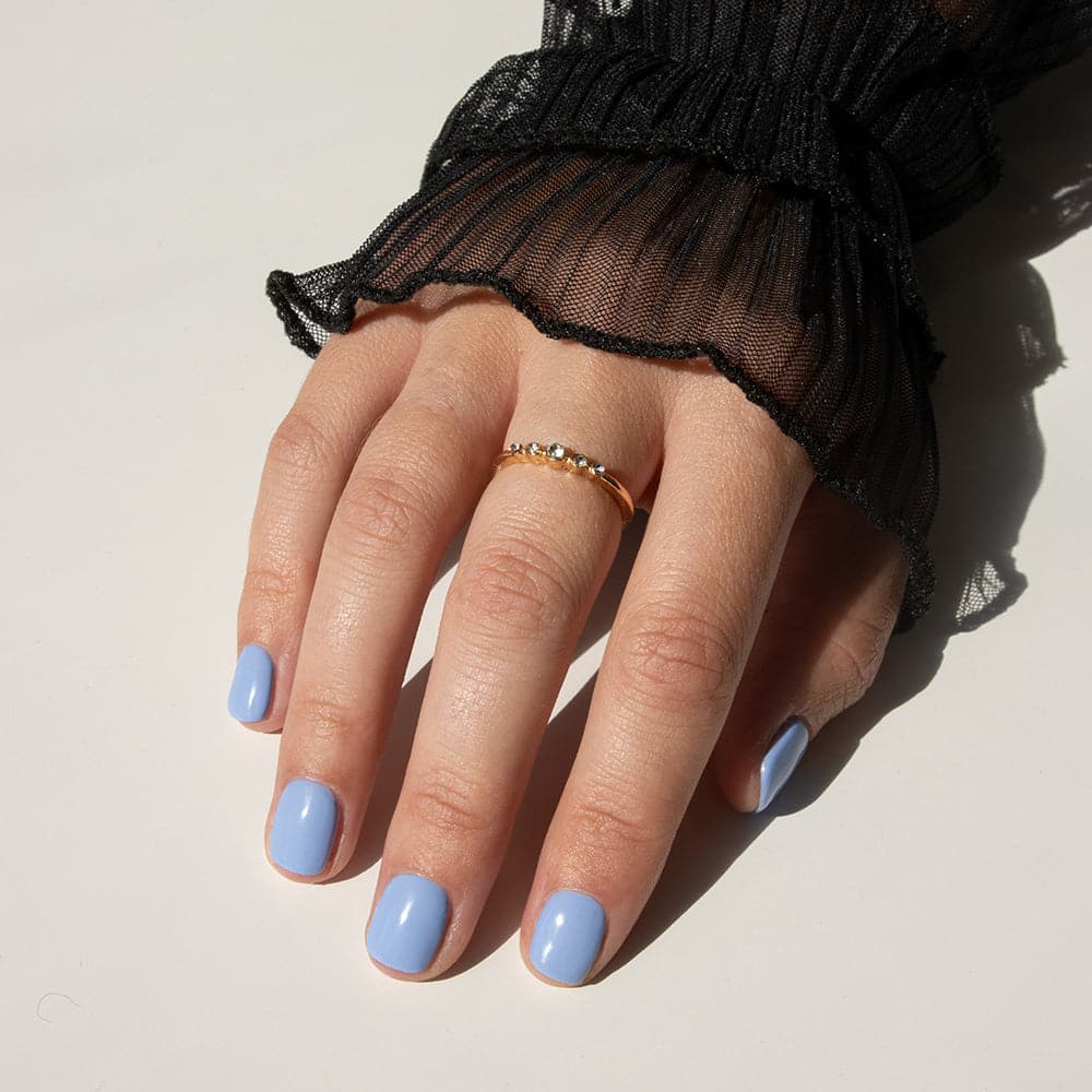 Gelous Forget Me Not gel nail polish - photographed in New Zealand on model