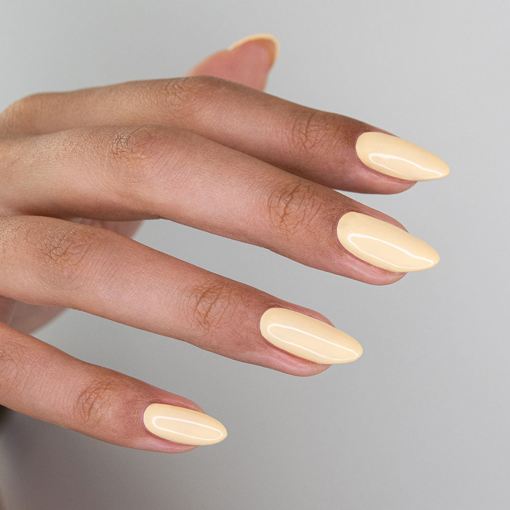 Gelous Go Bananas HEMA & TPO Free gel nail polish - photographed in New Zealand on model