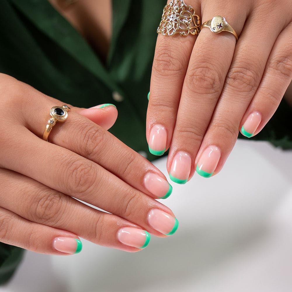 Gelous Green With Envy gel nail polish - photographed in New Zealand on model