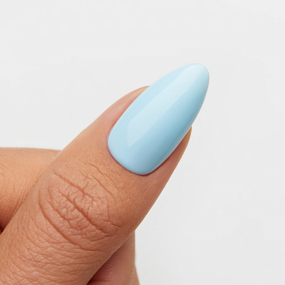 Gelous Head in the Clouds HEMA & TPO Free gel nail polish swatch - photographed in New Zealand on model