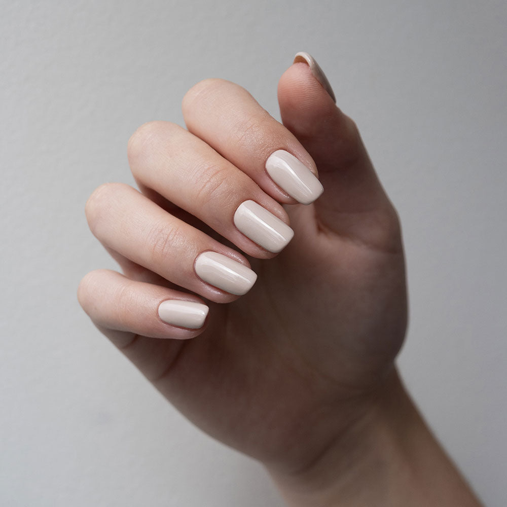 Gelous Iced Mocha gel nail polish - photographed in New Zealand on model