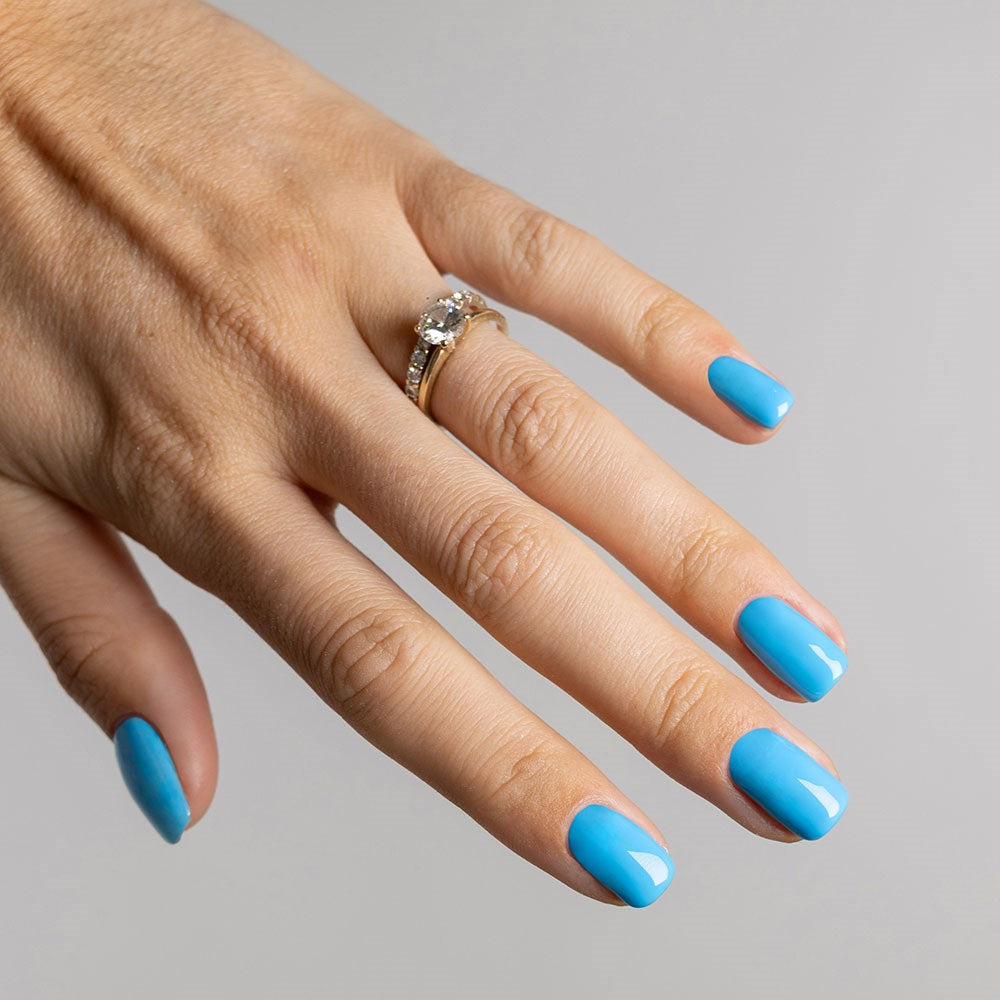 Gelous Imperfect Poolside gel nail polish - photographed in New Zealand on model