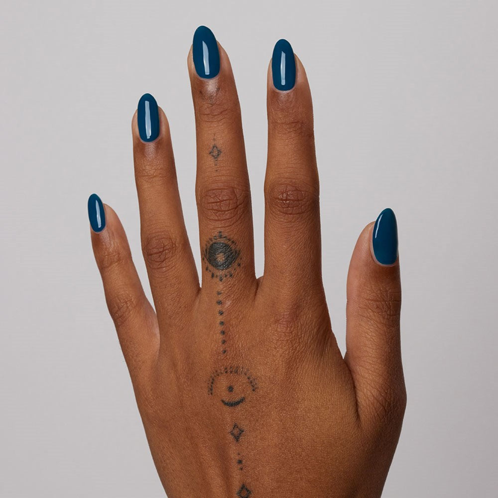 Gelous In the Navy HEMA & TPO Free gel nail polish - photographed in New Zealand on model