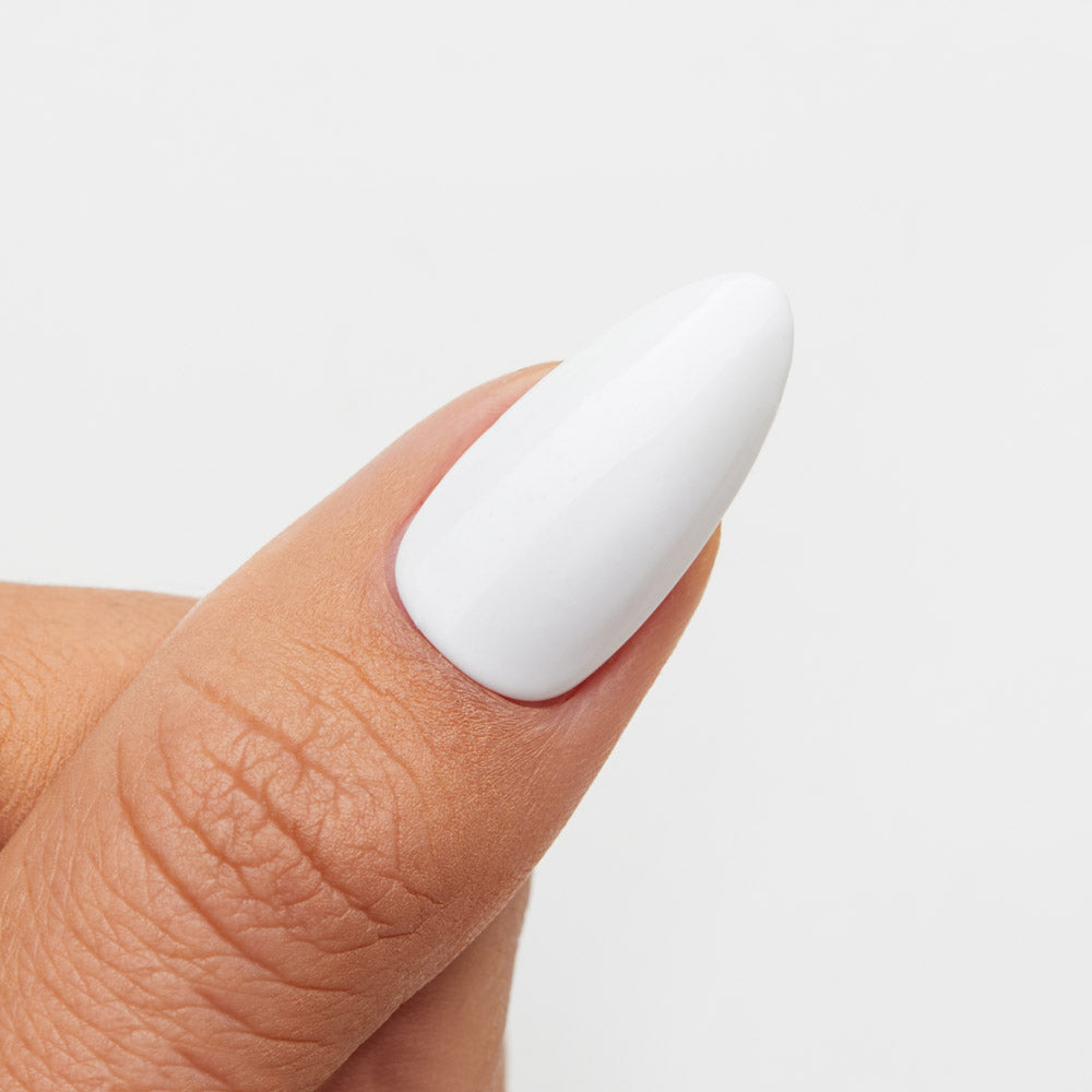 Gelous Just White HEMA & TPO-Free gel nail polish swatch - photographed in New Zealand