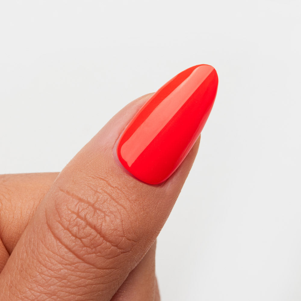 Gelous Lady in Red gel nail polish swatch - photographed in New Zealand
