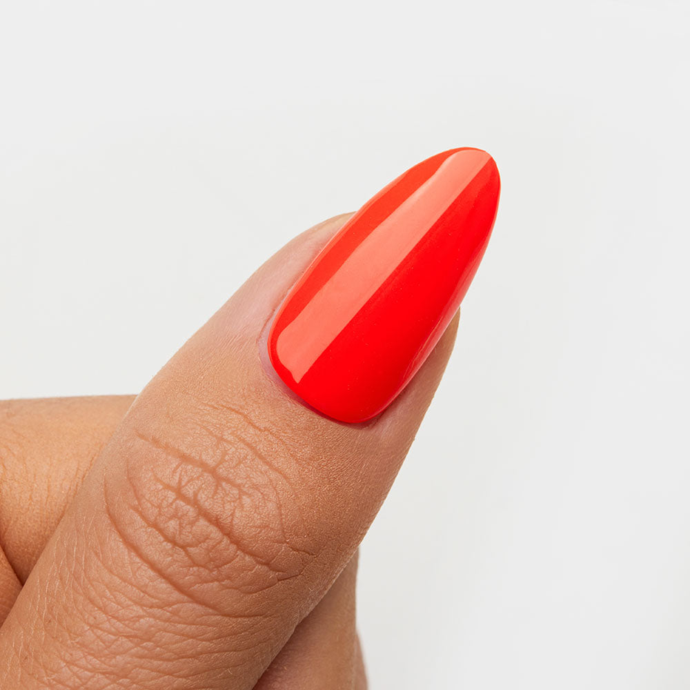 Gelous Lady in Red gel nail polish swatch - photographed in New Zealand