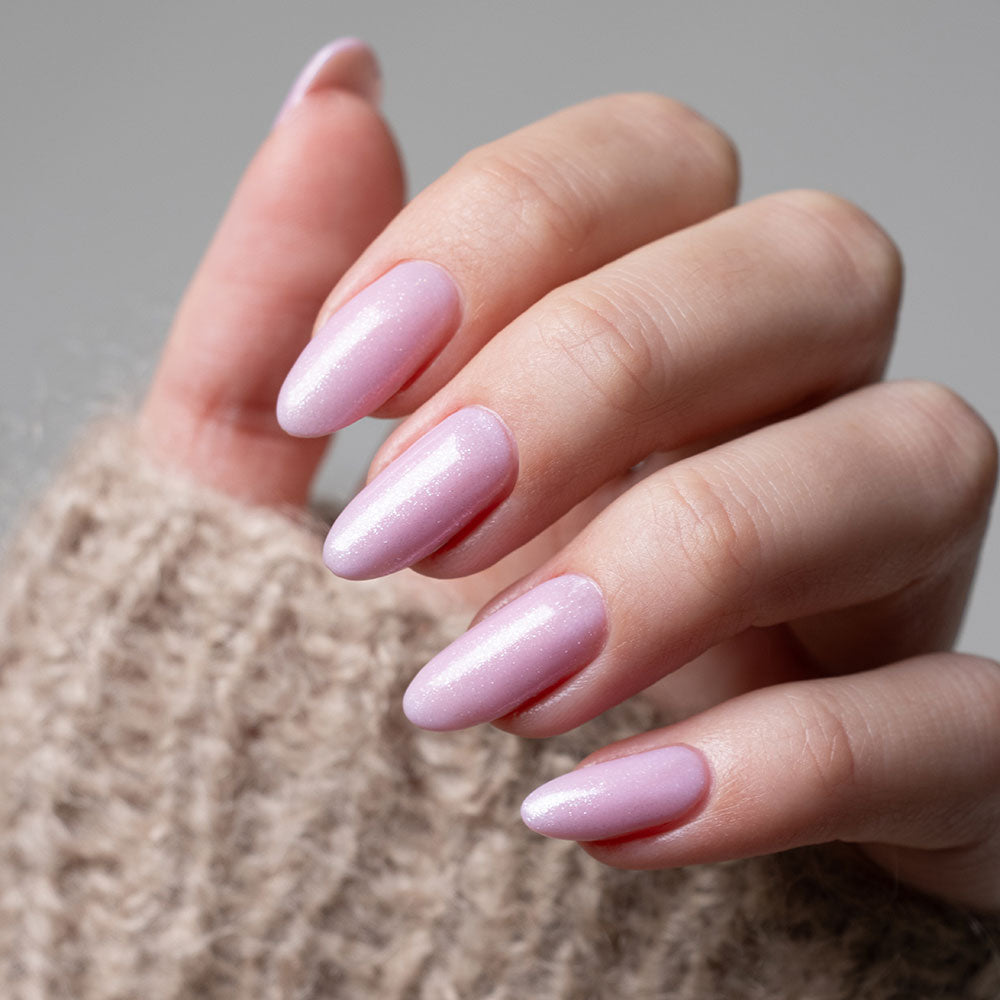 Gelous Lilac Ice gel nail polish swatch - photographed in New Zealand