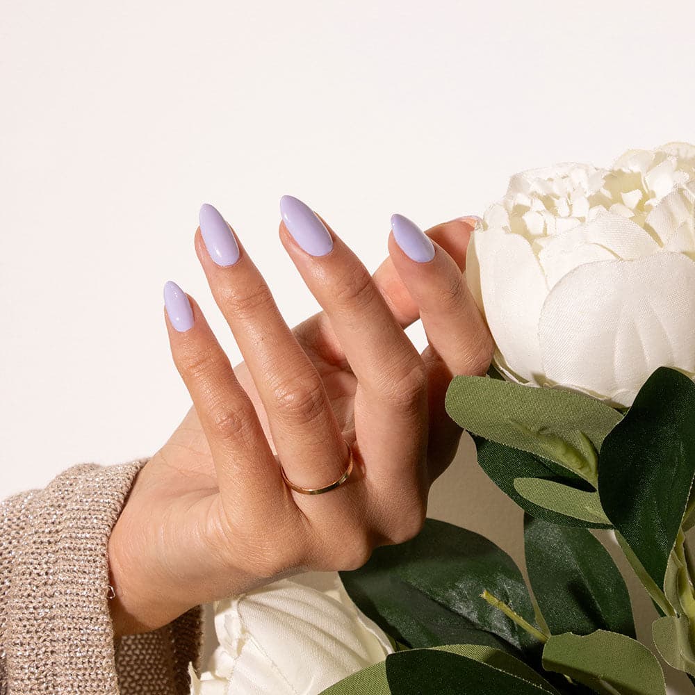 Gelous Lavender Whisper gel nail polish - photographed in New Zealand on model