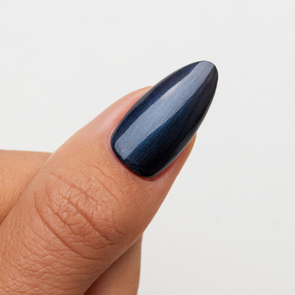 Gelous Midnight Blues gel nail polish swatch - photographed in New Zealand
