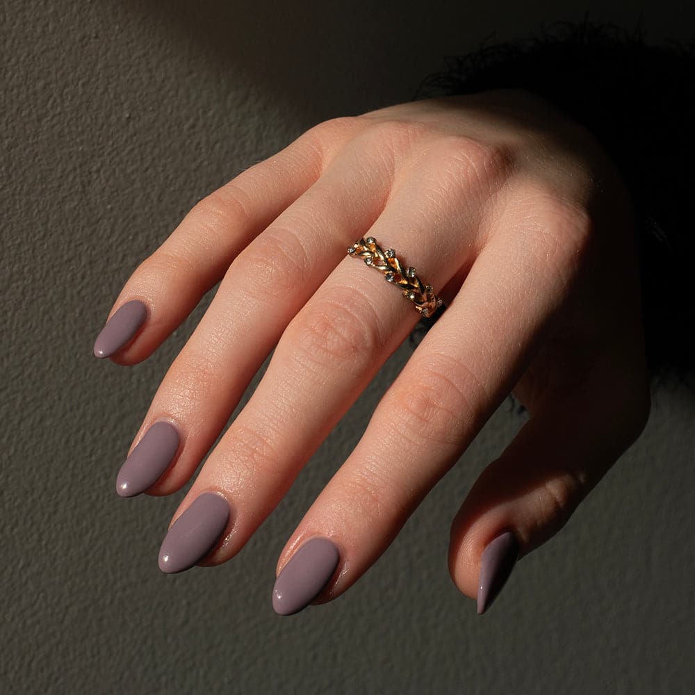 Gelous Moody in Mauve gel nail polish swatch - photographed in New Zealand