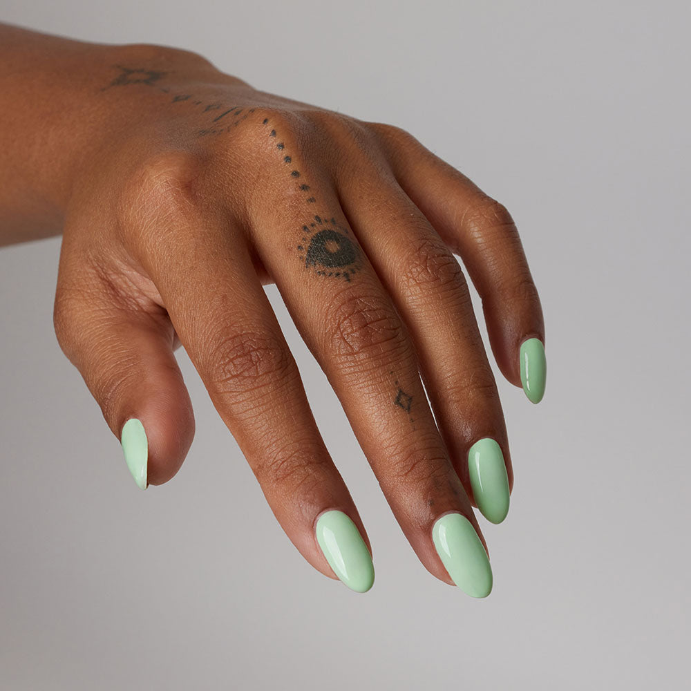 Gelous Mint to Be gel nail polish swatch - photographed in New Zealand