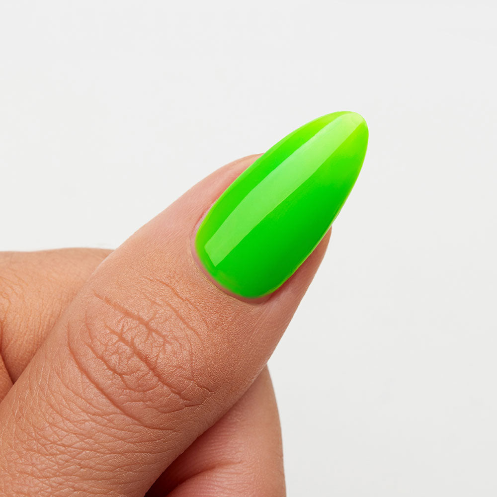 Gelous Neon Green gel nail polish swatch - photographed in New Zealand