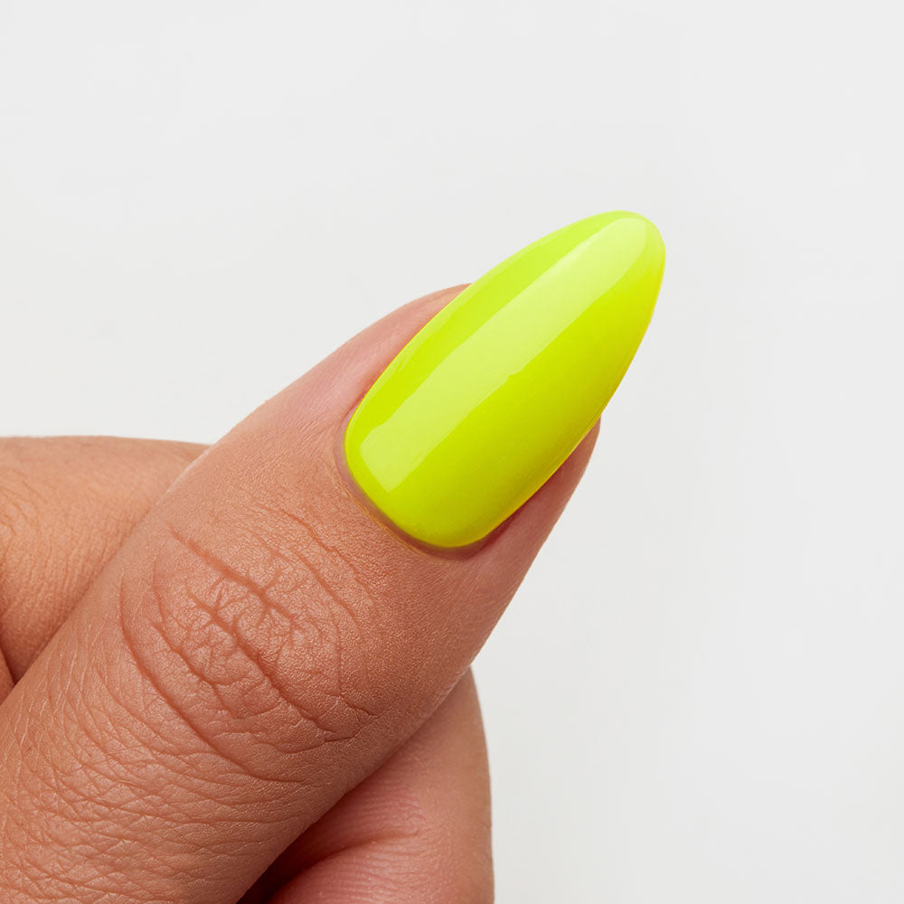 Gelous Neon Yellow gel nail polish swatch - photographed in New Zealand
