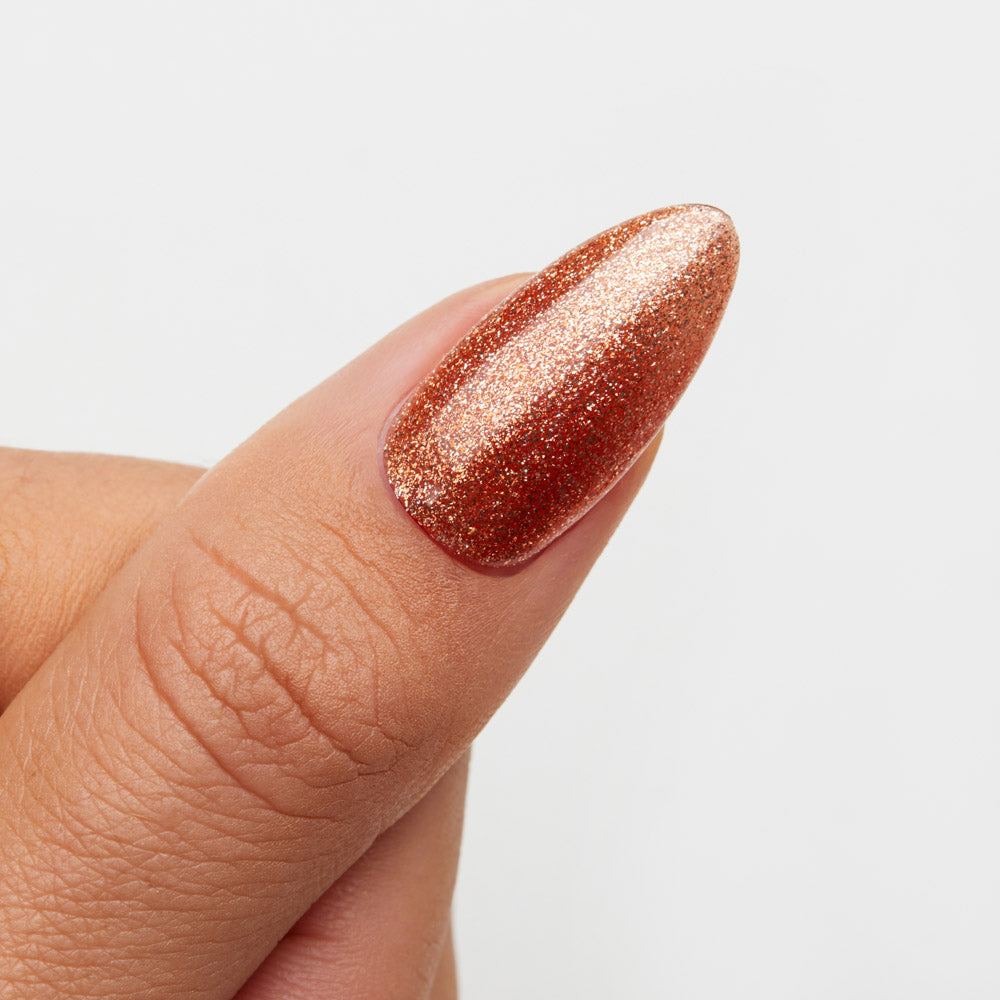 Gelous Proper Copper gel nail polish swatch - photographed in New Zealand