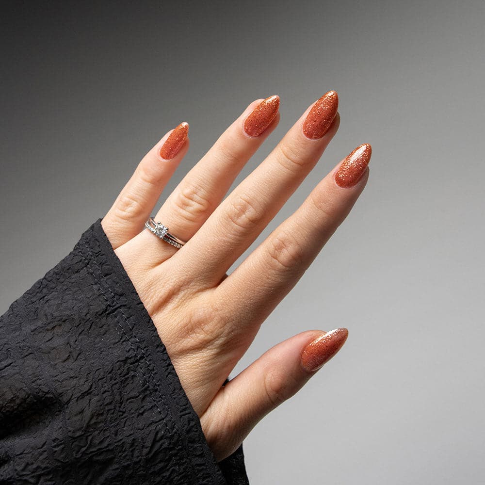 Gelous Proper Copper gel nail polish swatch - photographed in New Zealand