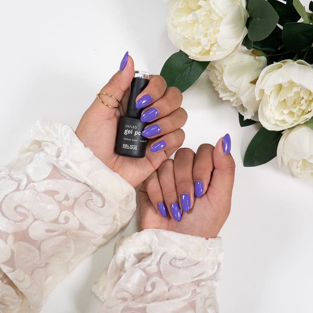 Gelous Purple Reign gel nail polish - photographed in New Zealand on model