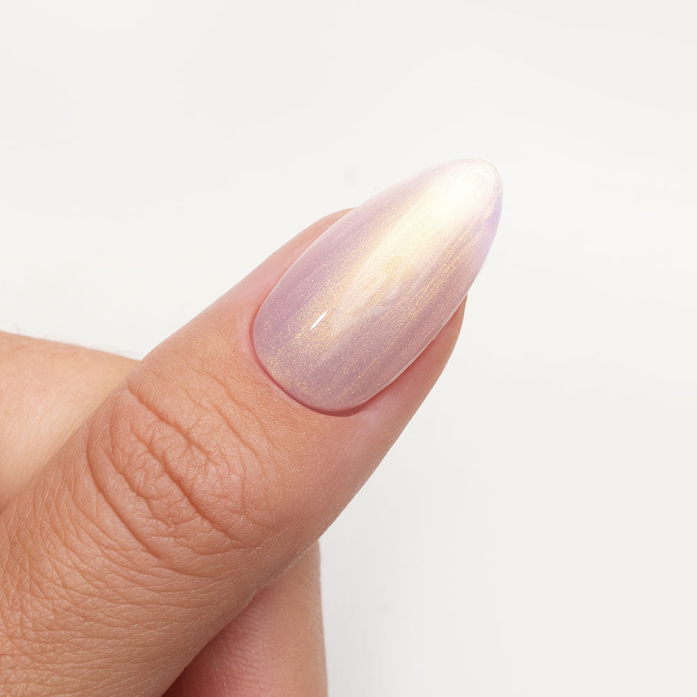 Gelous Pearlescent Rose Quartz gel nail polish swatch - photographed in New Zealand