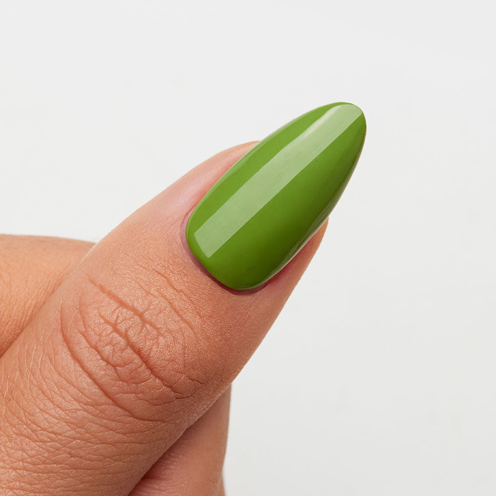 Gelous P.S Olive You gel nail polish swatch - photographed in New Zealand