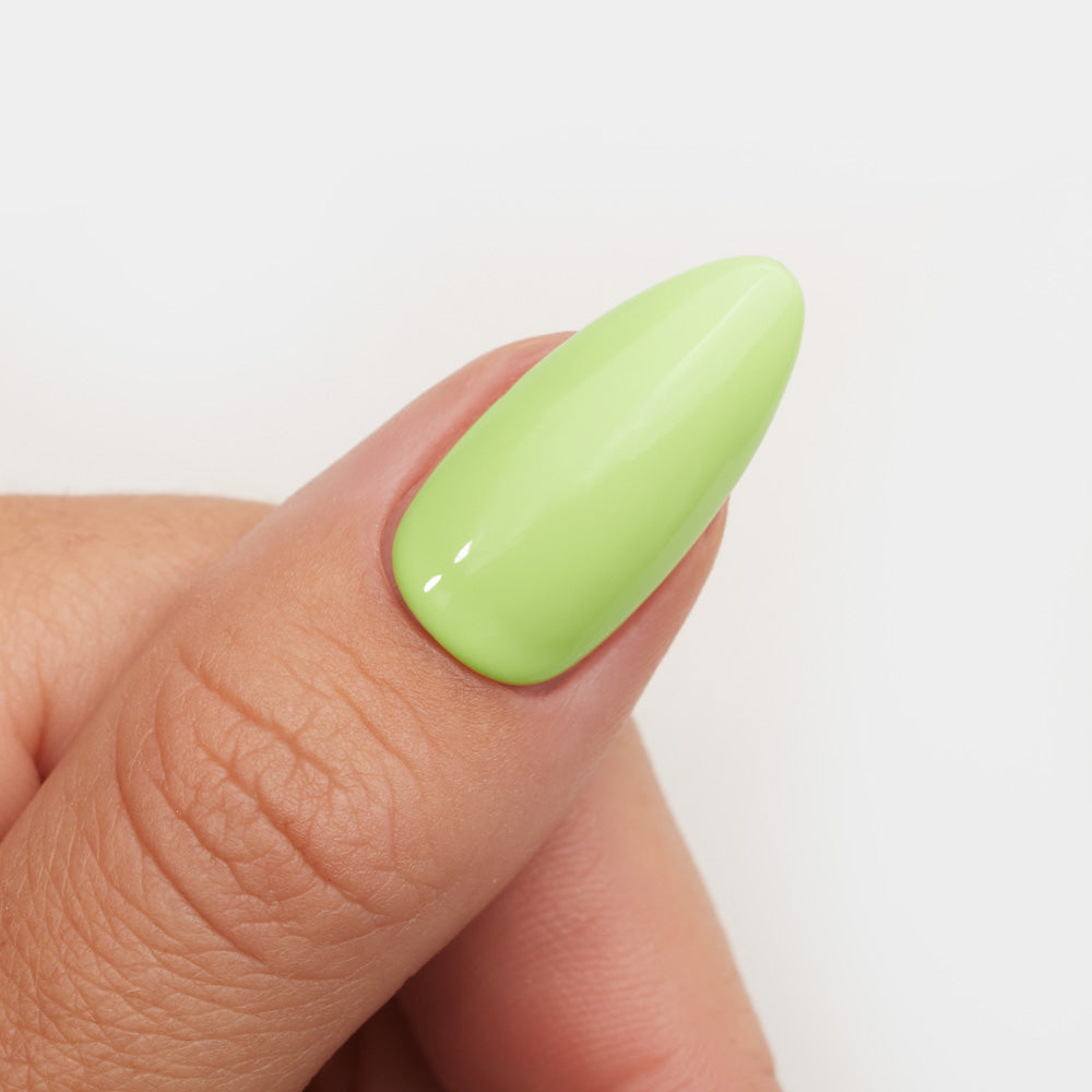 Gelous Read Between the Limes gel nail polish swatch - photographed in New Zealand