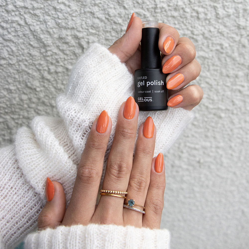 Gelous Red Desert gel nail polish swatch - photographed in New Zealand