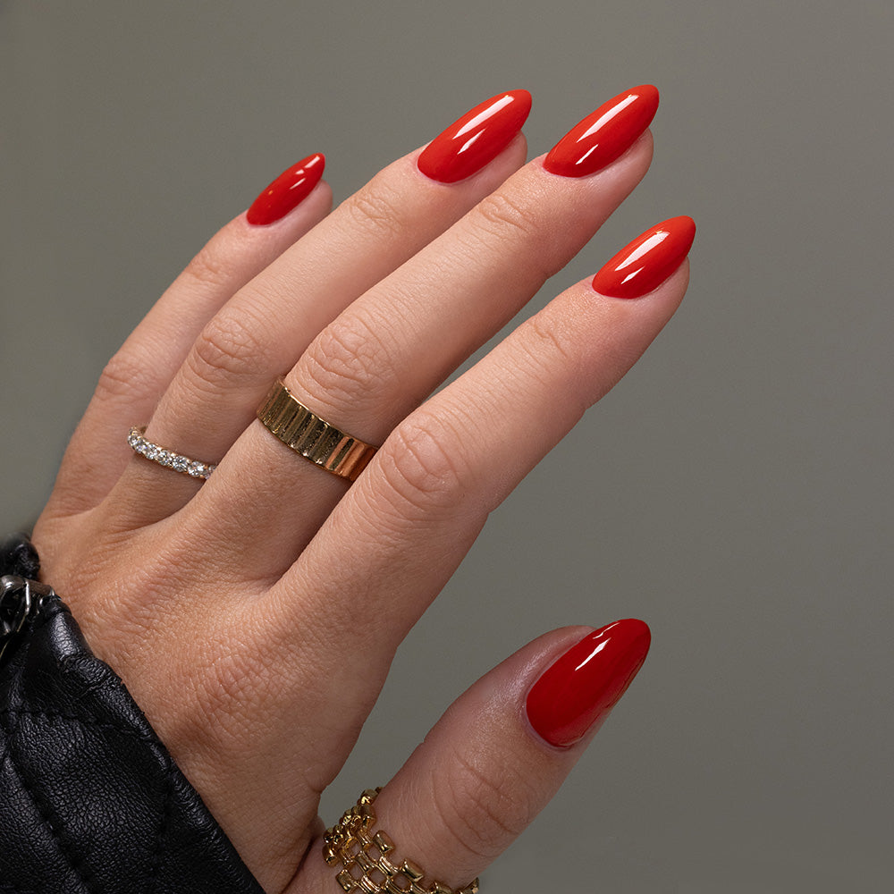 Gelous Red Sass HEMA & TPO-Free gel nail polish - photographed in New Zealand