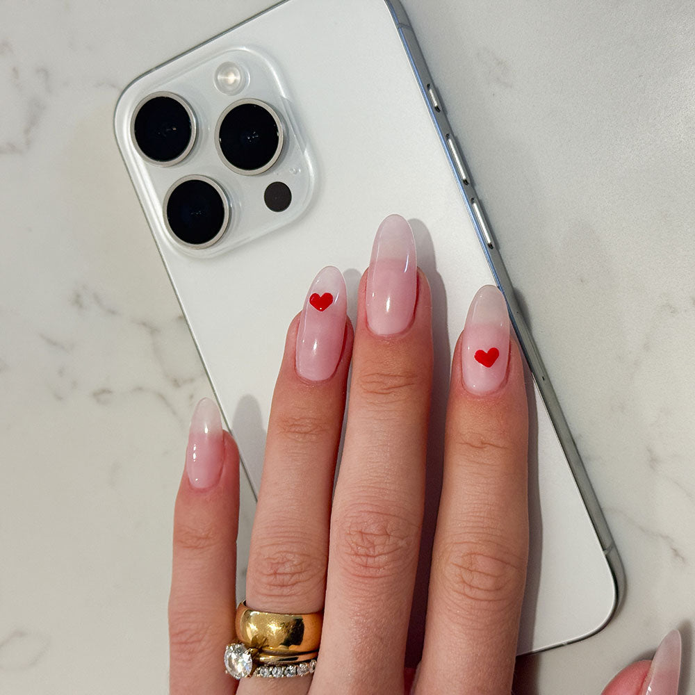 Gelous Red Sass gel nail polish - photographed in New Zealand on model