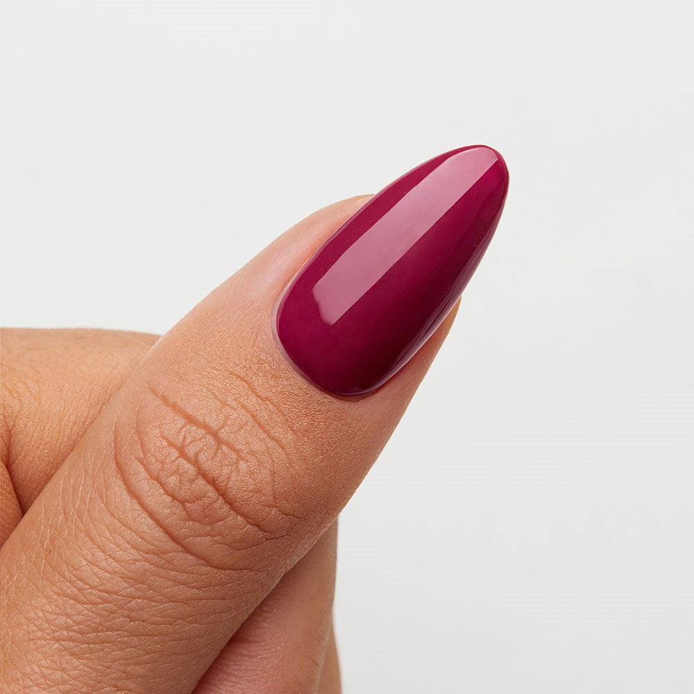 Gelous Skip a Beet HEMA & TPO Free gel nail polish swatch - photographed in New Zealand on model