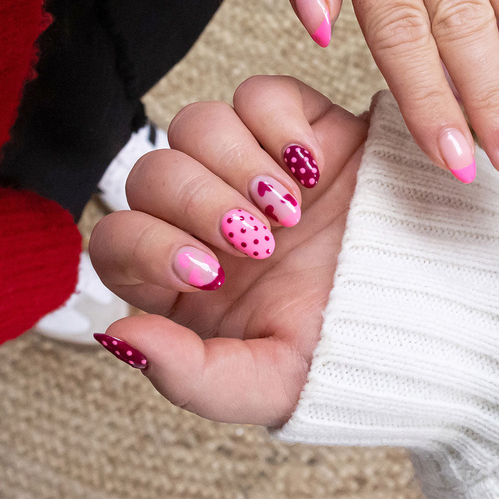 Gelous Skip a Beet gel nail polish - photographed in New Zealand on model