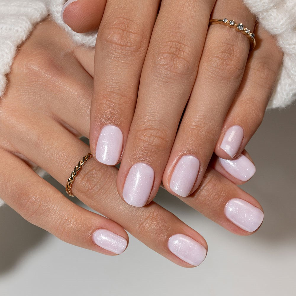 Gelous Sugar Cookie HEMA & TPO Free gel nail polish - photographed in New Zealand on model