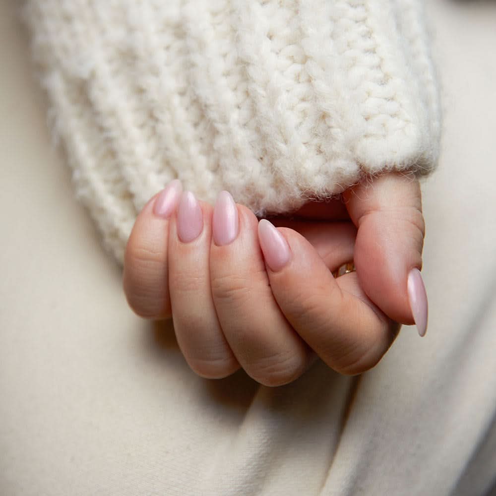 Gelous Snowed In gel nail polish - photographed in New Zealand on model