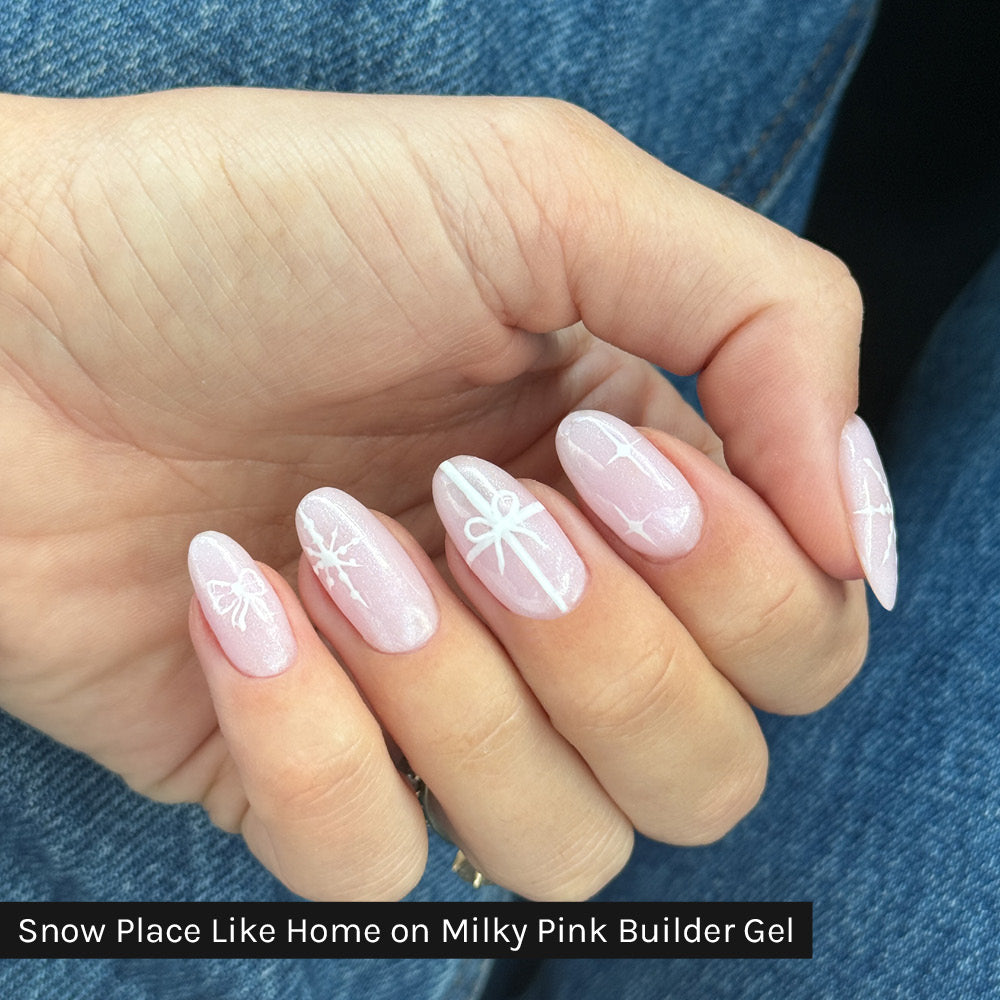 Gelous Snow Place Like Home gel nail polish - photographed in New Zealand on model