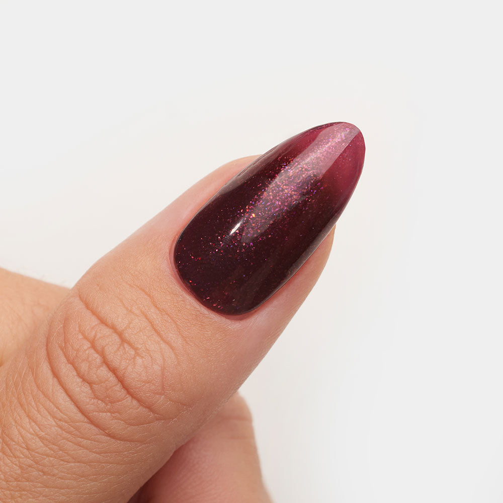 Gelous Sipping Sangria gel nail polish swatch - photographed in New Zealand