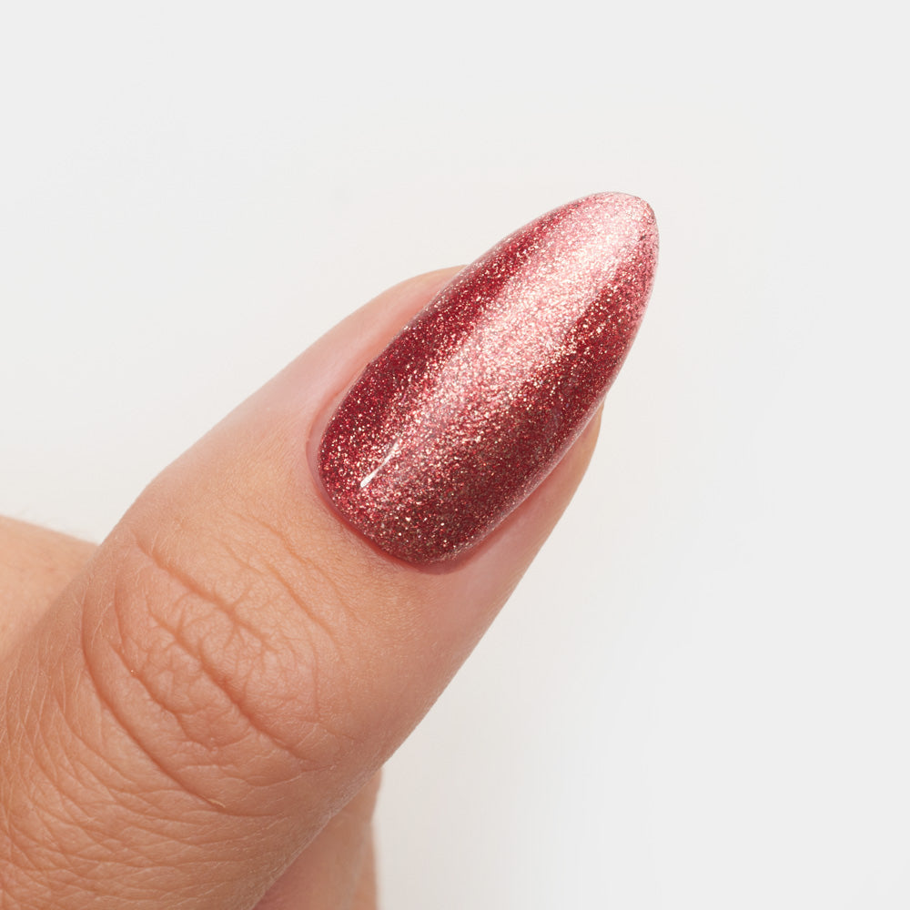 Gelous Sparkling Rose gel nail polish swatch - photographed in New Zealand