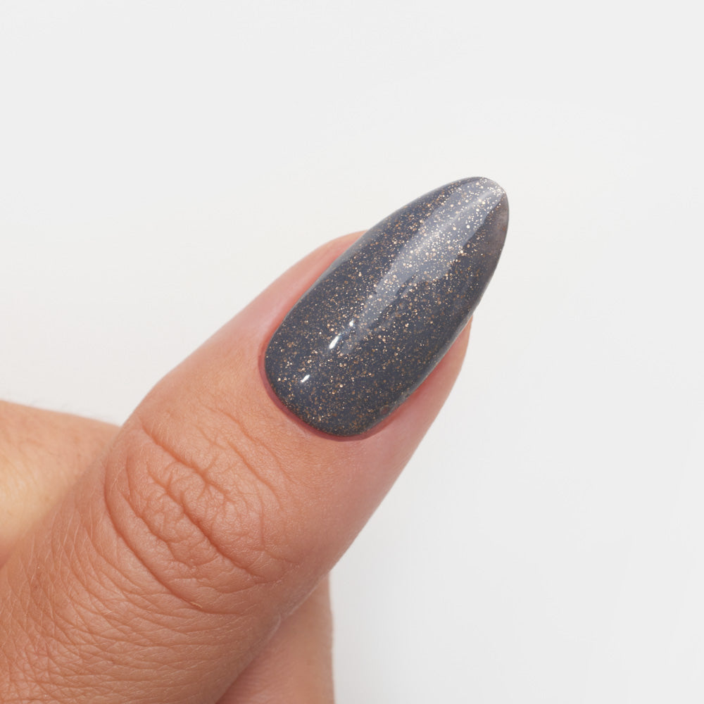 Gelous Steel My Thunder gel nail polish swatch - photographed in New Zealand