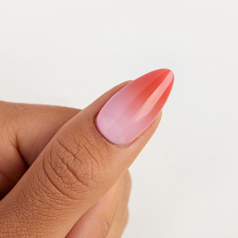 Gelous Thermal Siesta gel nail polish - photographed in New Zealand on model