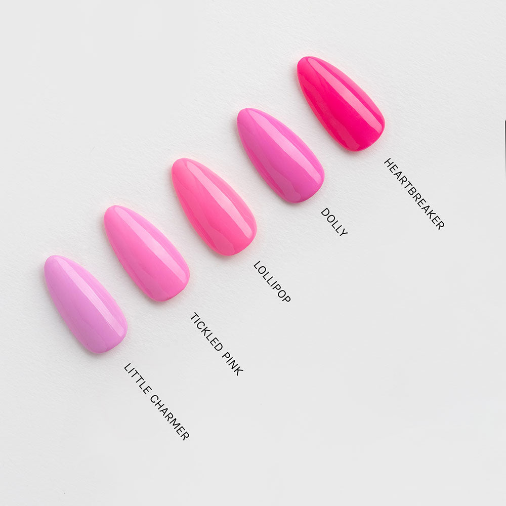 Gelous Tickled Pink gel nail polish comparison - photographed in New Zealand