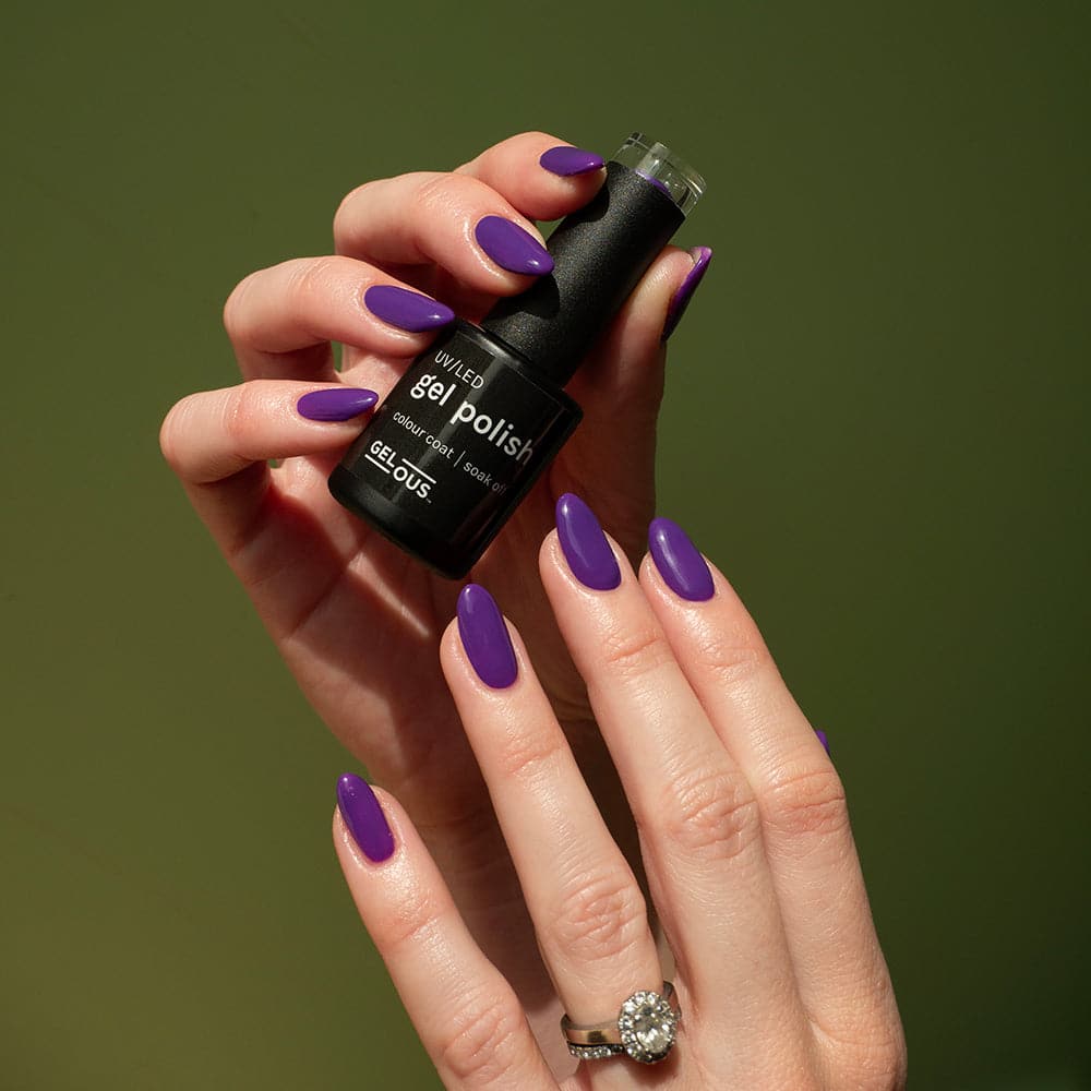 Gelous Violet Delights gel nail polish swatch - photographed in New Zealand