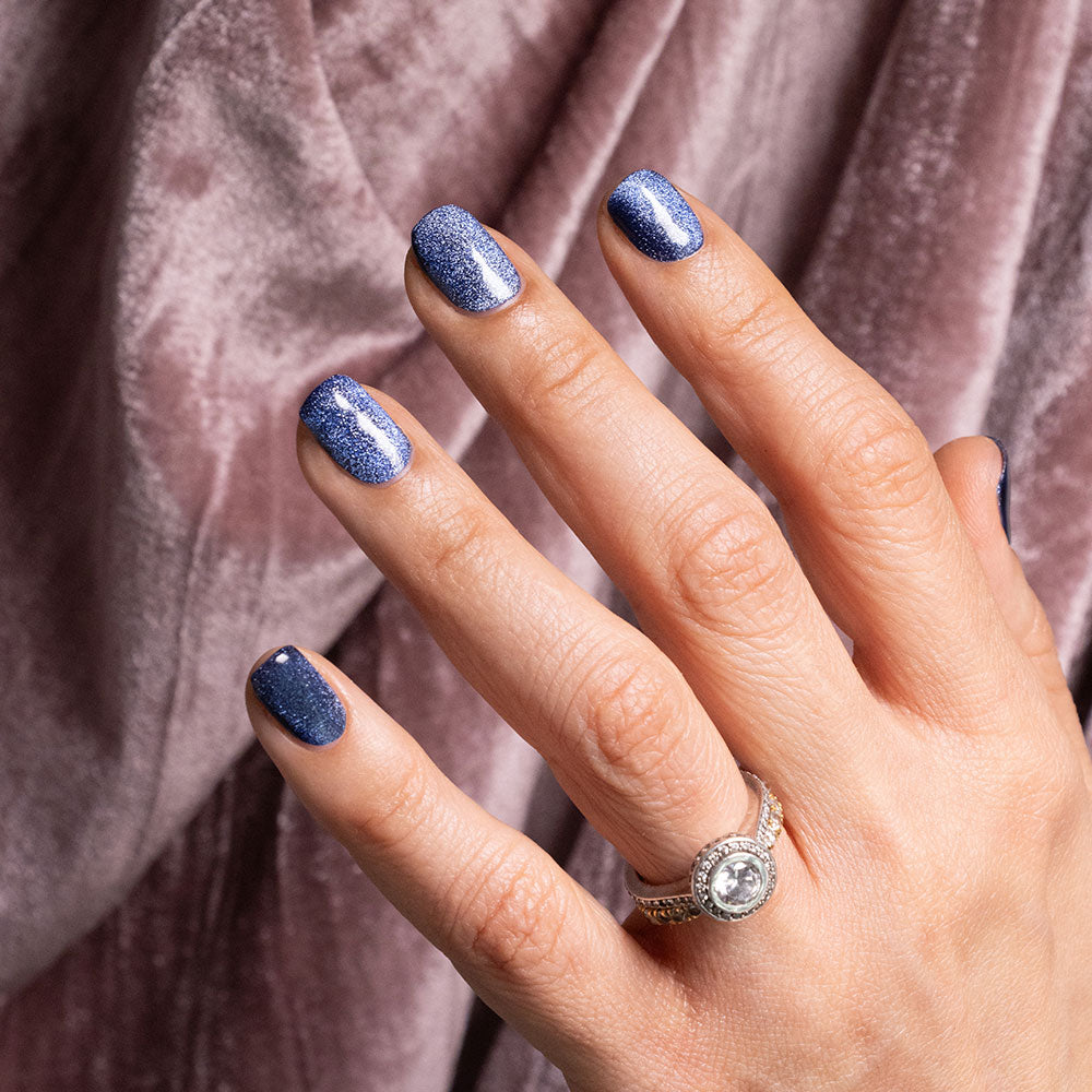Gelous Velvet Azure HEMA & TPO Free gel nail polish - photographed in New Zealand on model