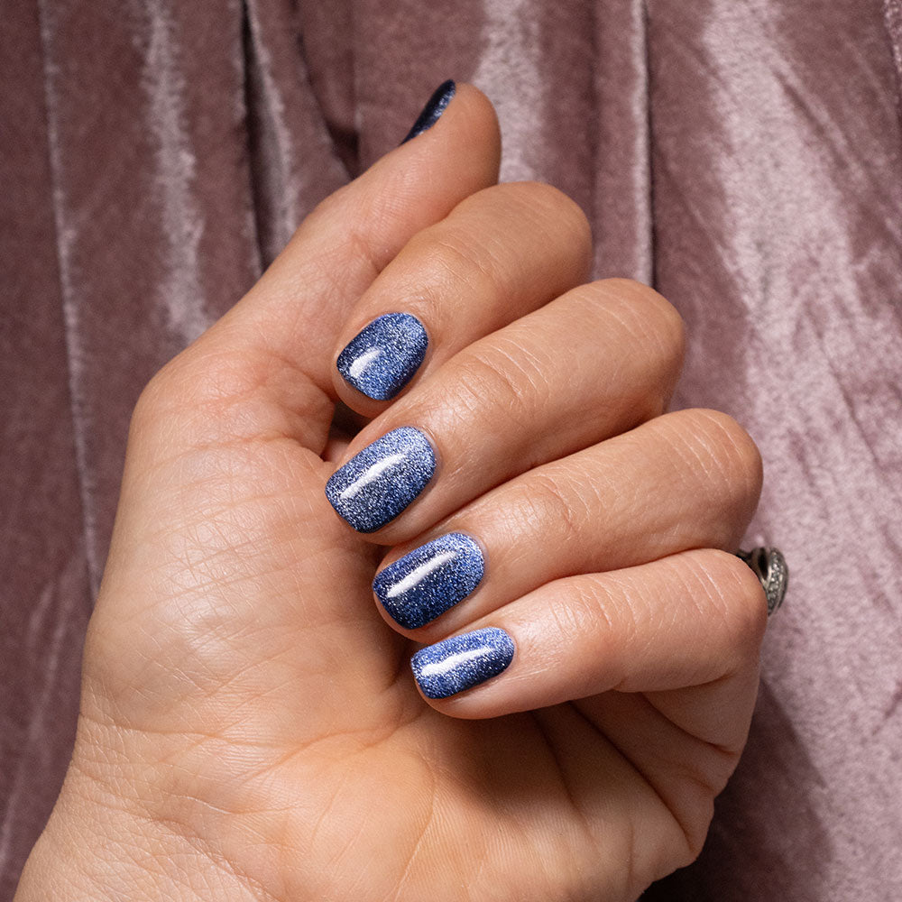 Gelous Velvet Azure HEMA & TPO Free gel nail polish - photographed in New Zealand on model