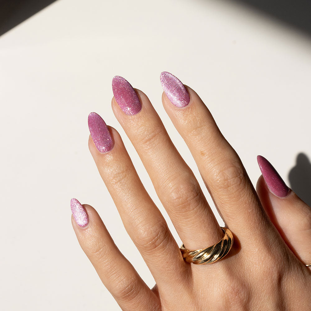 Gelous Velvet Blush HEMA & TPO Free gel nail polish - photographed in New Zealand on model