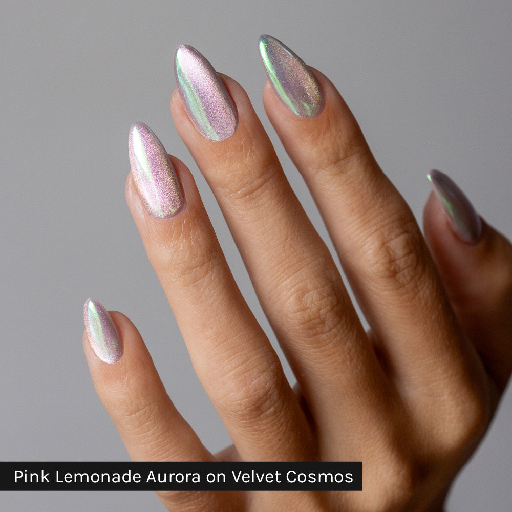 Gelous Velvet Cosmos HEMA & TPO Free gel nail polish - photographed in New Zealand on model