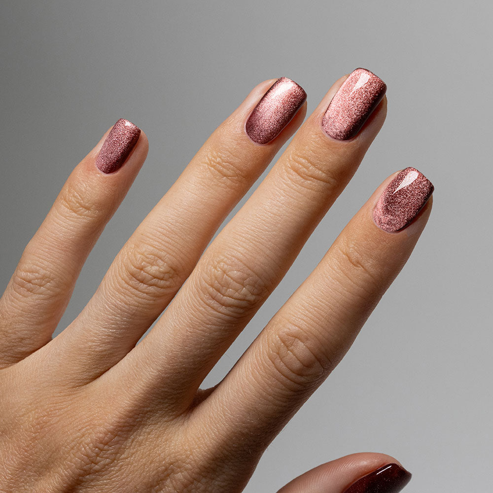 Gelous Velvet Mocha HEMA & TPO Free gel nail polish - photographed in New Zealand on model