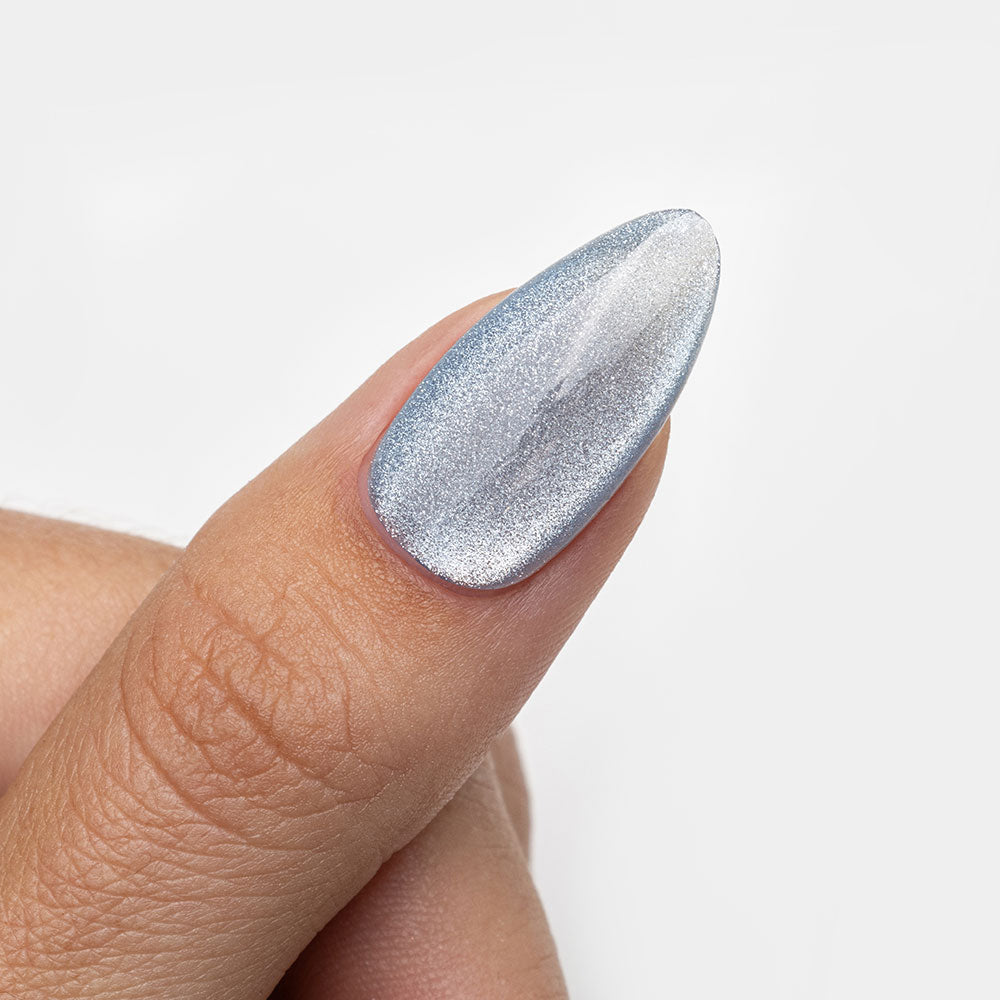 Gelous Velvet Sky HEMA & TPO Free gel nail polish swatch - photographed in New Zealand on model
