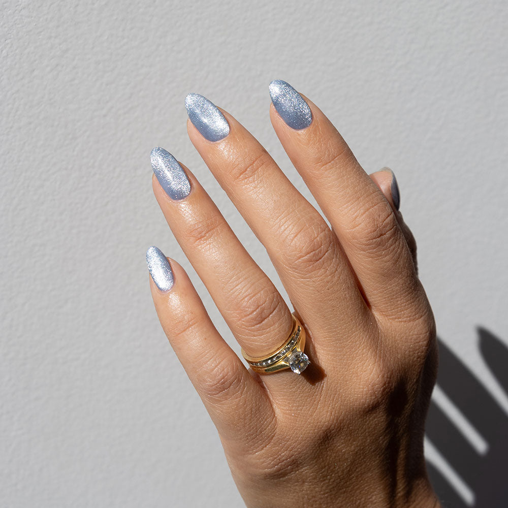 Gelous Velvet Sky HEMA & TPO Free gel nail polish - photographed in New Zealand on model